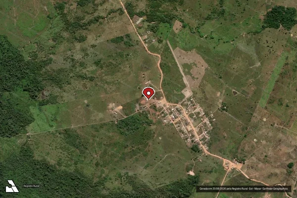 Imagem de satélite de Infração Ambiental em São Félix do Xingu - PA (marcador da localização)