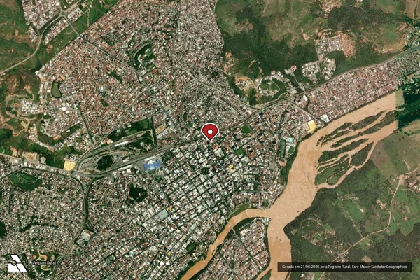 Imagem de satélite — Embargo IBAMA — Infração da Fauna - Governador Valadares/MG