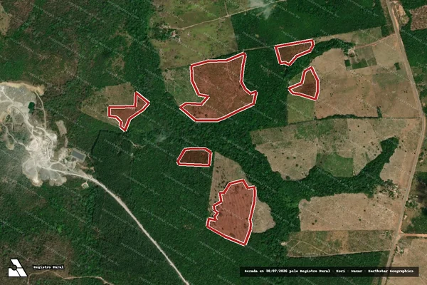 Imagem de satélite de Infração da Flora em Monte Alegre - PA