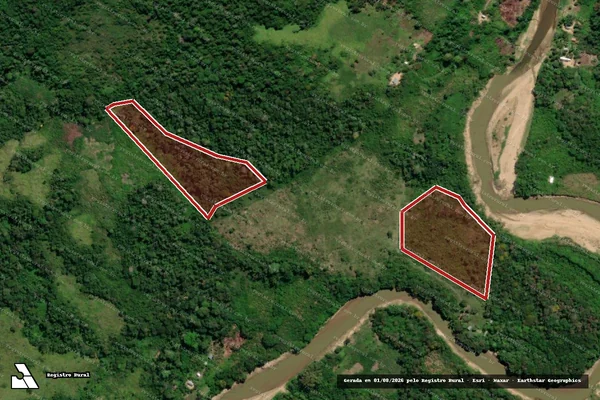 Imagem de satélite de Infração da Flora em Marechal Thaumaturgo - AC