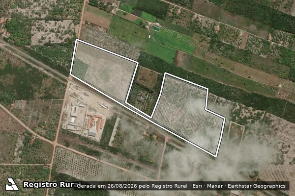 Imagem de satélite — Embargo IBAMA — Infração da Flora - Cruz/CE