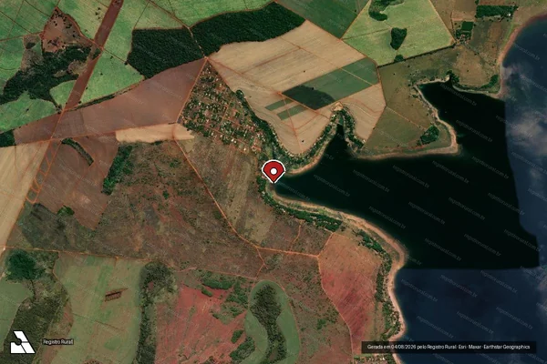 Imagem de satélite de Infração da Flora em Itumbiara - GO (marcador da localização)