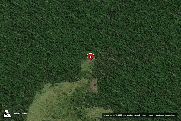 Imagem de satélite de Infração da Flora em São Félix do Xingu - PA (marcador da localização)