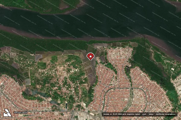 Imagem de satélite — Embargo IBAMA — Infração Ambiental — Nossa Senhora do Socorro/SE