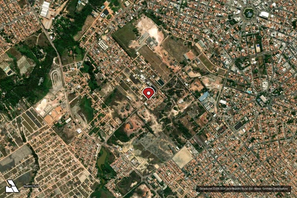 Imagem de satélite de Infração Ambiental em Belém - PA (marcador da localização)