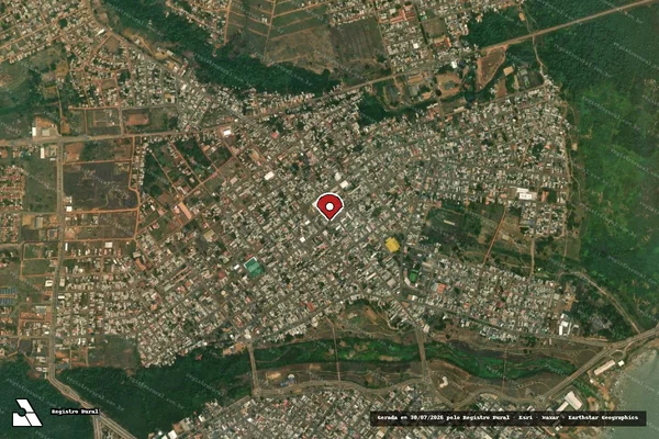 Imagem de satélite de Infração Ambiental em Altamira - PA (marcador da localização)