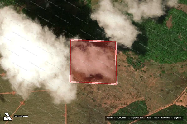 Imagem de satélite de Infração Ambiental em Serranópolis - GO
