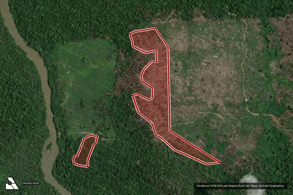 Imagem de satélite de Infração da Flora em Altamira - PA