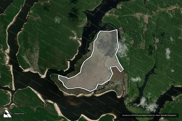 Imagem de satélite de Infração Ambiental em Itacoatiara - AM