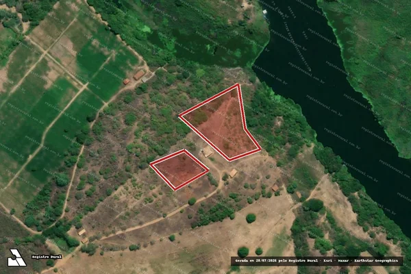 Imagem de satélite — Embargo IBAMA — Infração Ambiental — Gararu/SE