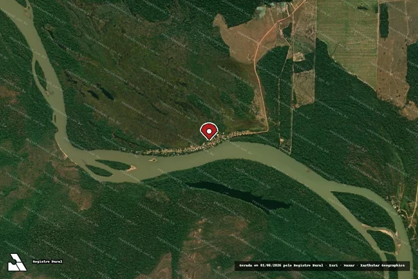 Imagem de satélite — Embargo IBAMA — Infração referente a Qualidade Ambiental — Cabixi/RO