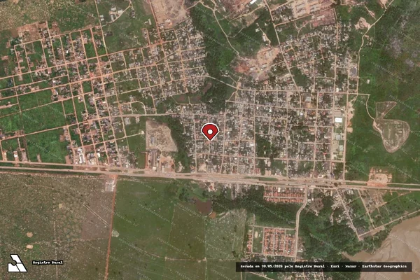 Imagem de satélite de Infração da Flora em Porto Velho - RO (marcador da localização)