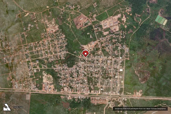 Imagem de satélite de Comércio Ilegal de Madeira em Porto Velho - RO (marcador da localização)