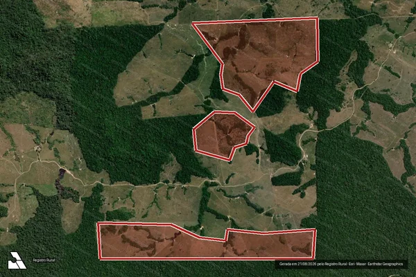 Imagem de satélite de Infração da Flora em Juruena - MT