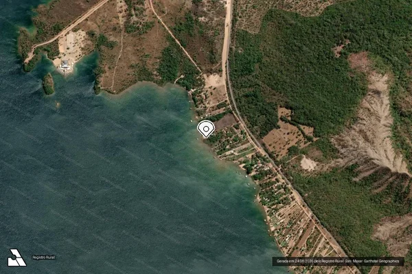 Imagem de satélite — Embargo IBAMA — Infração Ambiental — Lajeado/TO