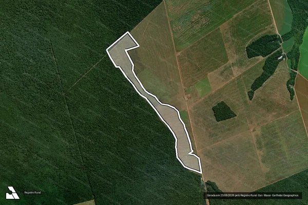 Imagem de satélite de Desmatamento em Marcelândia - MT