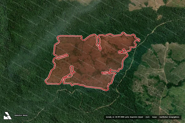 Imagem de satélite de Infração Ambiental em Novo Progresso - PA