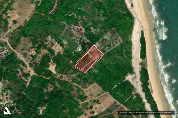 Imagem de satélite — Embargo IBAMA — Infração da Flora - Baía da Traição/PB