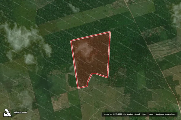 Imagem de satélite de Infração da Flora em Prainha - PA