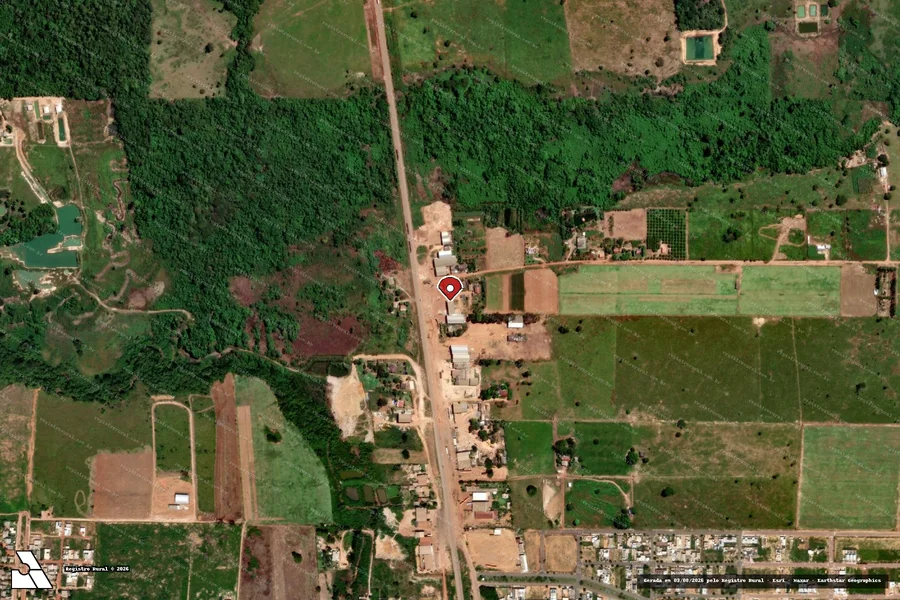 Imagem aérea do item A