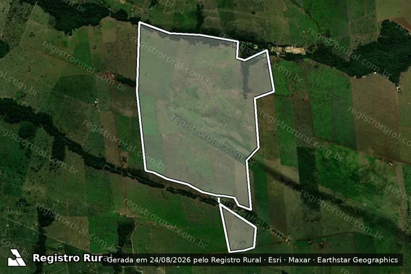 Imagem de satélite de Infração da Flora em Juína - MT