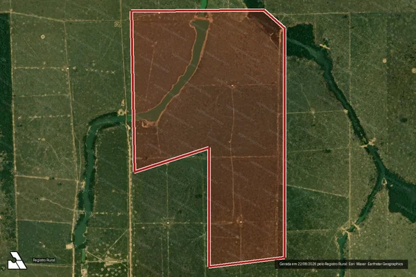 Imagem de satélite de Infração Ambiental em Porto Velho - RO