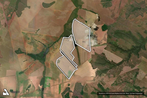 Imagem de satélite — Embargo IBAMA — Infração Ambiental — Porto Nacional/TO