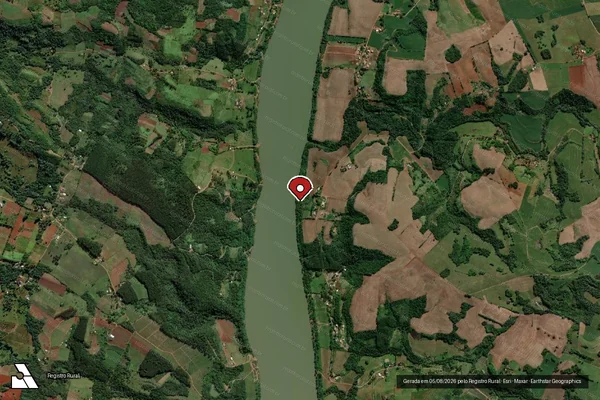 Imagem de satélite — Embargo IBAMA — Infração Ambiental - Tiradentes do Sul/RS