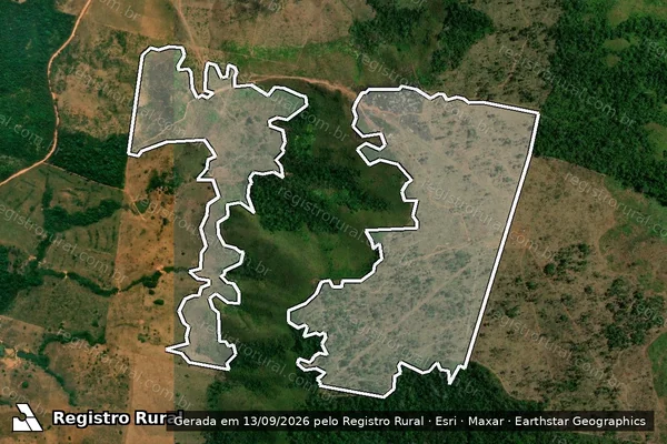 Imagem de satélite de Infração da Flora em São Félix do Xingu - PA