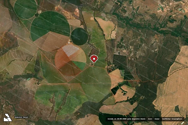 Imagem de satélite — Embargo IBAMA — Infração Ambiental - Cristalina/GO