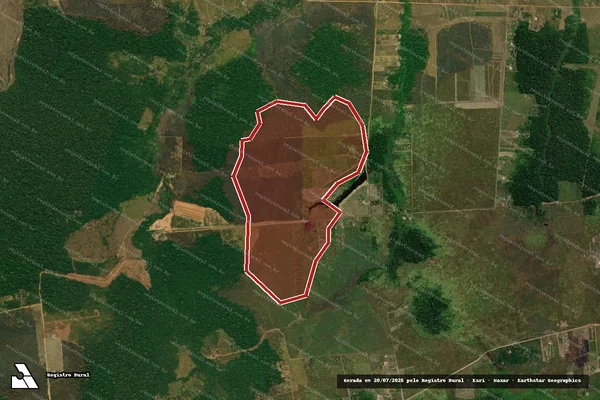 Imagem de satélite de Infração Ambiental em Canutama - AM