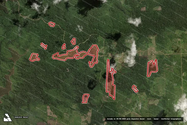 Imagem de satélite de Infração da Flora em Ulianópolis - PA