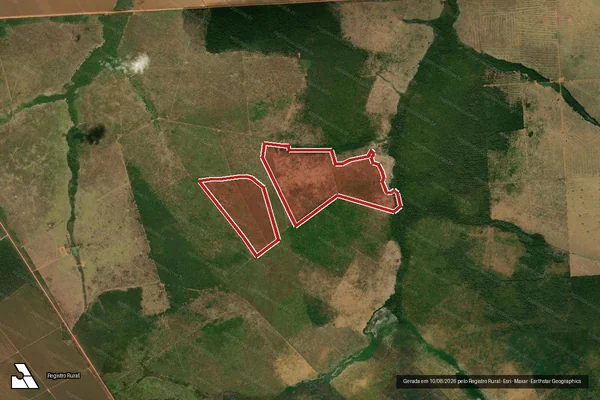 Imagem de satélite de Infração Ambiental em Alto Boa Vista - MT