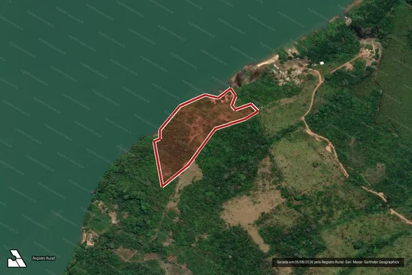 Imagem de satélite — Embargo IBAMA — Infração da Flora - Rurópolis/PA