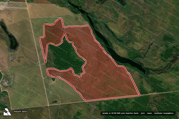 Imagem de satélite de Infração da Flora em Lagoa da Confusão - TO