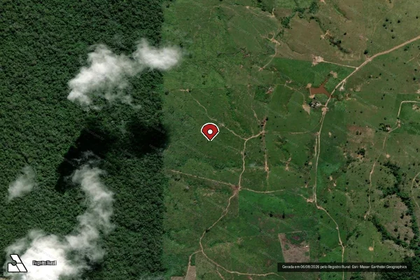 Imagem de satélite — Embargo IBAMA — Infração da Flora - Porto Velho/RO
