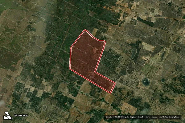 Imagem de satélite de Infração da Flora em Serrinha - RN