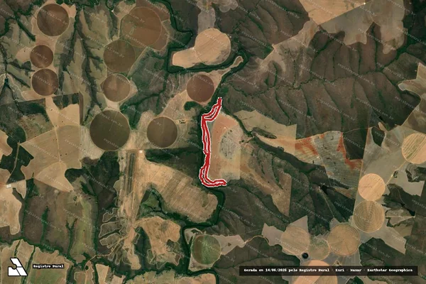 Imagem de satélite — Embargo IBAMA — Infração da Flora — Paracatu/MG