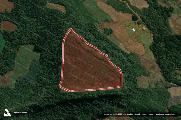 Imagem de satélite — Embargo IBAMA — Infração da Flora - Cruz Machado/PR
