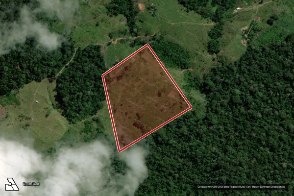 Imagem de satélite — Embargo IBAMA — Infração da Flora - Brasiléia/AC