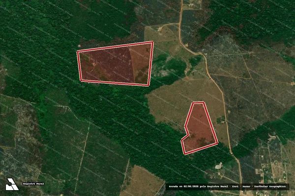 Imagem de satélite de Infração da Flora em Lábrea - AM