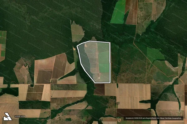 Imagem de satélite de Desmatamento em Itanhangá - MT