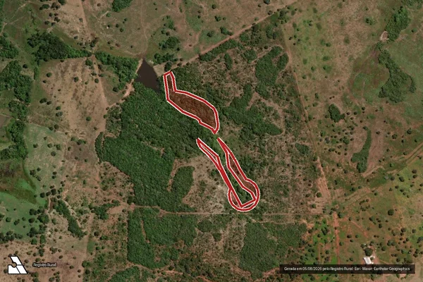 Imagem de satélite — Embargo IBAMA — Infração da Flora - Crixás/GO