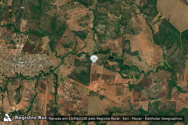 Imagem de satélite — Embargo IBAMA — Infração da Flora - Palmeirópolis/TO