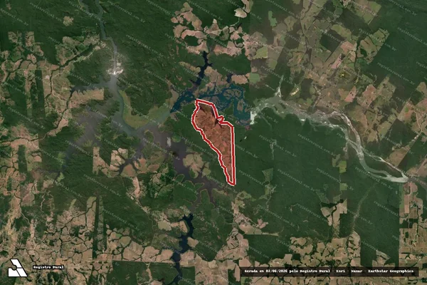 Imagem de satélite de Infração da Flora em Paranaíta - MT