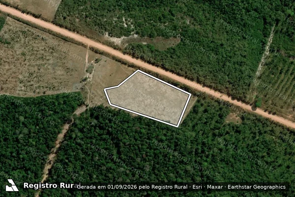 Imagem de satélite de Infração da Flora em Humaitá - AM