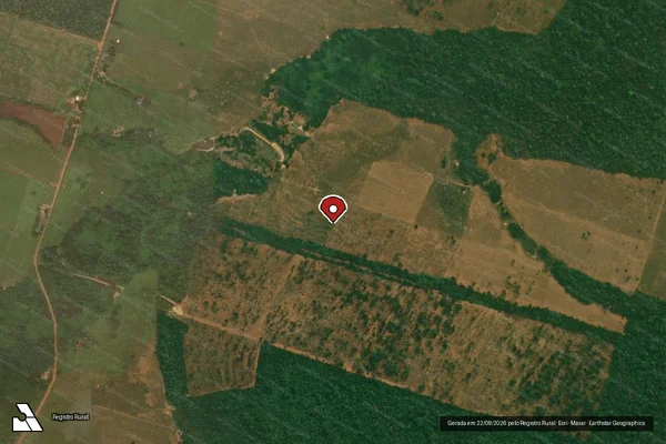 Imagem de satélite — Embargo IBAMA — Infração da Flora - Alta Floresta/MT