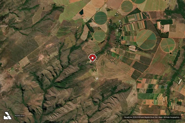 Imagem de satélite de Infração de Licenciamento(Não Classificada-Móvel) em Padre Bernardo - GO (marcador da localização)