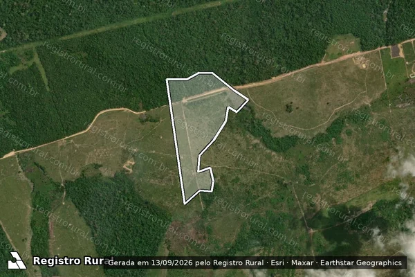 Imagem de satélite de Infração Ambiental em Rurópolis - PA