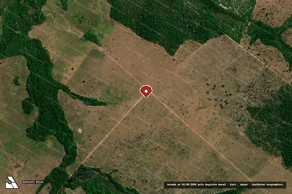 Imagem de satélite — Embargo IBAMA — Infração Ambiental — Aragominas/TO